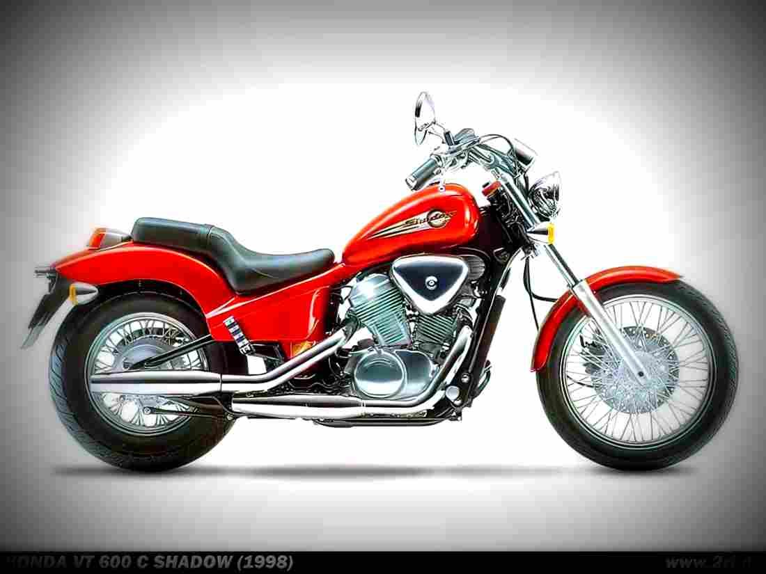 Honda VT 600 C Shadow 1999 3 motorbike A4 Photo Print