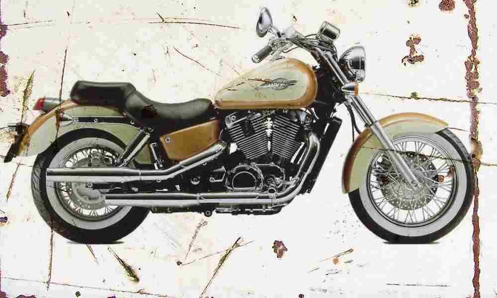 Honda VT1100C2 ShadowAce 1998 Aged Vintage A4 Photo Print