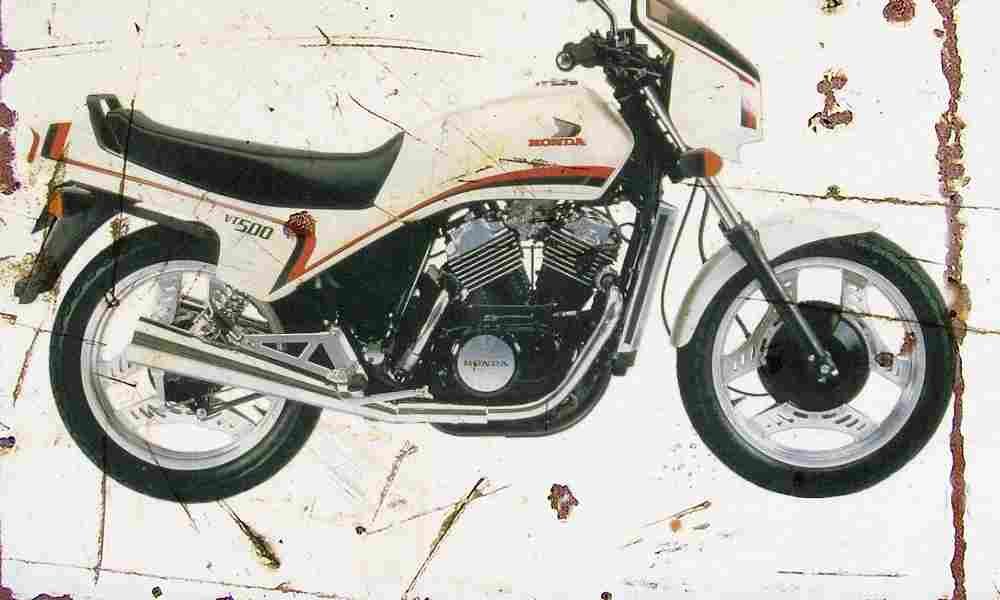 Honda VT500E 1983 Aged Vintage A4 Photo Print