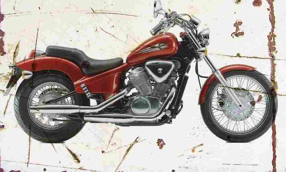 Honda VT600C Shadow 1998 Aged Vintage A4 Photo Print
