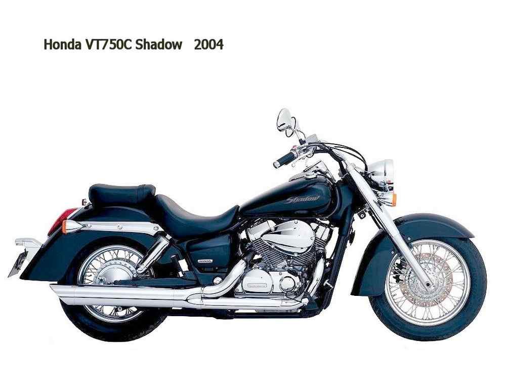 Honda VT750C Shadow 2004 motorbike A4 Photo Print