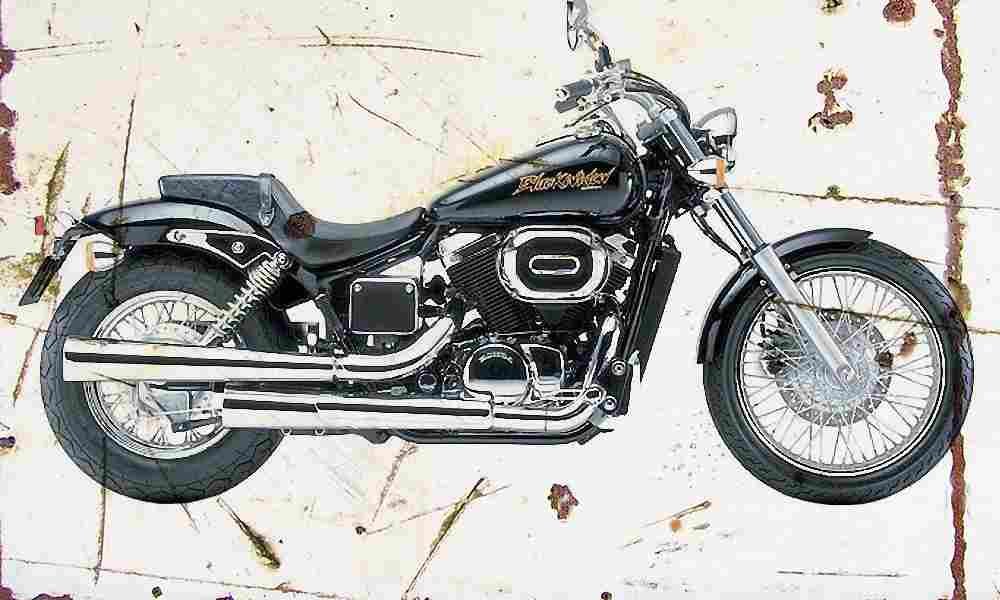 Honda VT750DC BlackWidow 2001 Aged Vintage A4 Photo Print