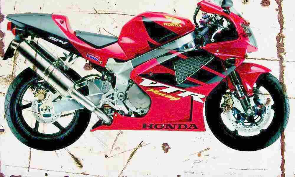 Honda VTR1000 SP1 2000 Aged Vintage A4 Photo Print