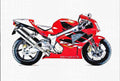Honda VTR1000 SP1 2000 SKETCH 2020 A4 Photo Print