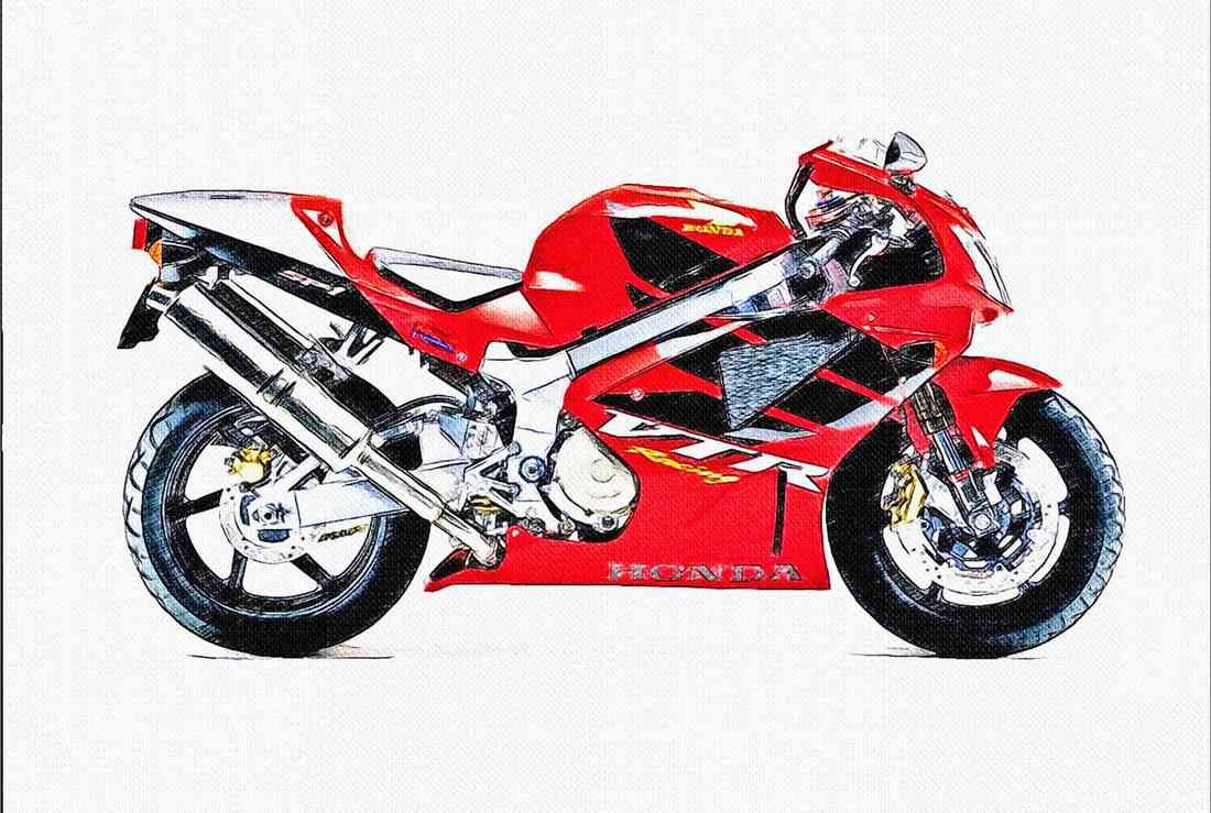 Honda VTR1000 SP1 2000 SKETCH 2020 A4 Photo Print