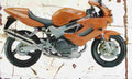 Honda VTR1000F Firestorm 1998 Aged Vintage A4 Photo Print