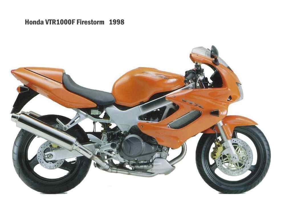 Honda VTR1000F Firestorm 1998 motorbike A4 Photo Print