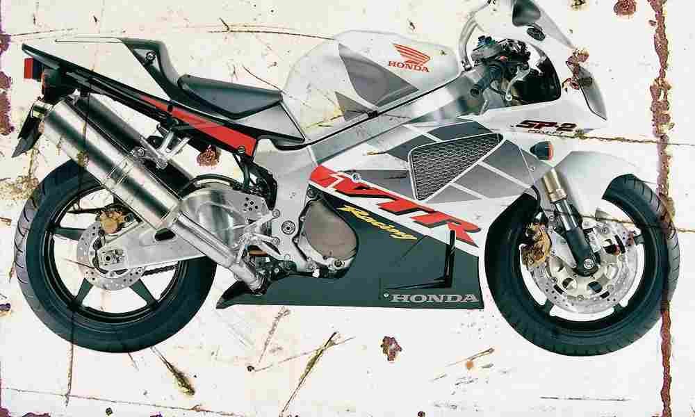 Honda VTR1000SP2 2002 Aged Vintage A4 Photo Print