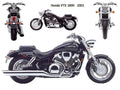 Honda VTX1800 2001 motorbike A4 Photo Print
