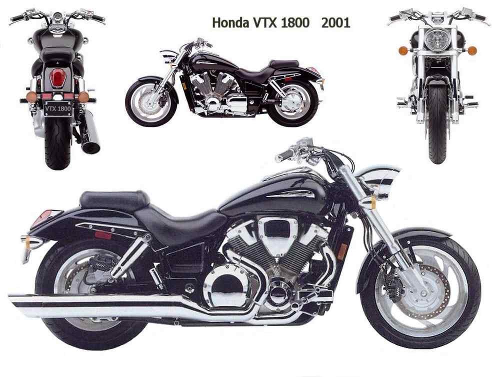 Honda VTX1800 2001 motorbike A4 Photo Print