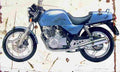 Honda XBR500 1985 Aged Vintage A4 Photo Print