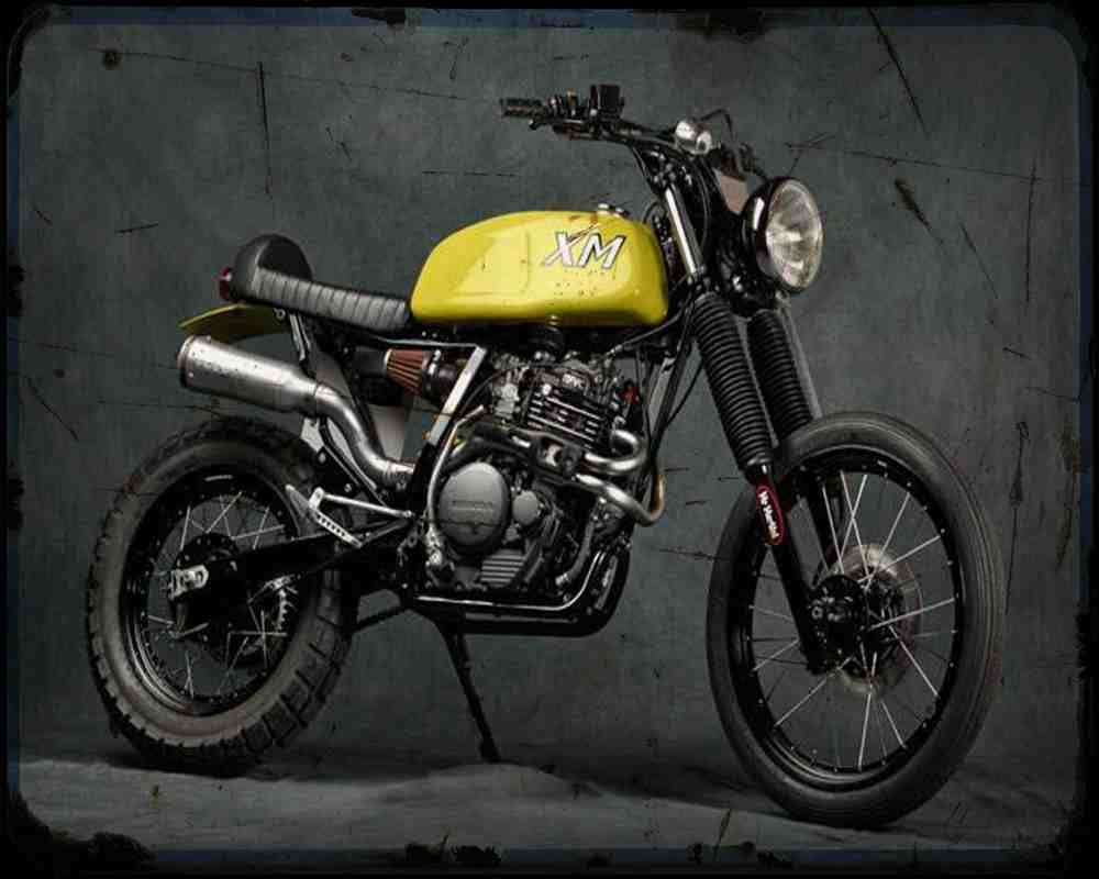Honda Xm Motorbike Vintage Aged A4 Photo Print