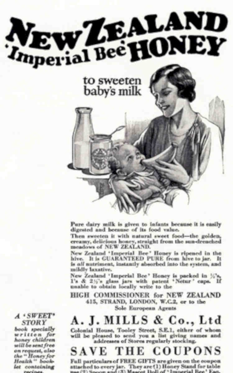 Honey Milk Baby Vintage Retro Advert Poster A4 Photo Print