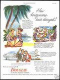 Honeymoon Dc3 Beach Vintage Retro Advert Ads A4 Photo Print