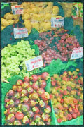 Hong Kong 279008 Green And Red Grapes A4 Limited Edition Watercolour Print