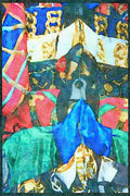 Hong Kong 279010 Silk Kimonos, Stanley Market A4 Limited Edition Watercolour Print