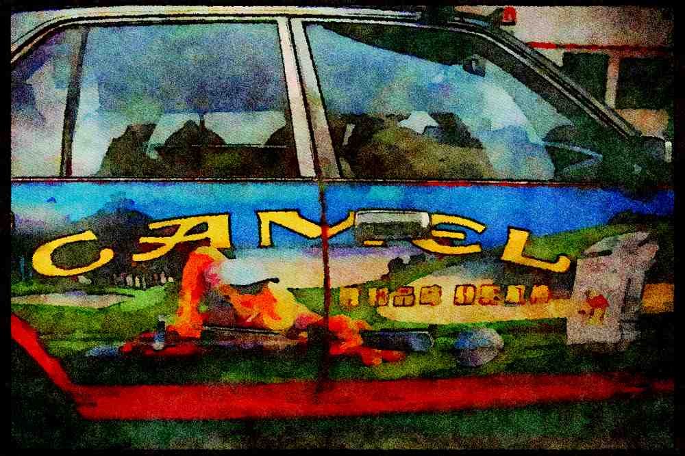 Hong Kong 279016 Taxi Advertising A4 Limited Edition Watercolour Print
