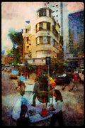 Hong Kong 279030 Tsim Shs Tsui Shopping District A4 Limited Edition Watercolour Print