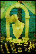Hong Kong 279034 Gold Window Shopping A4 Limited Edition Watercolour Print