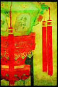 Hong Kong 279035 Yellow And Red Chinese Lantern A4 Limited Edition Watercolour Print