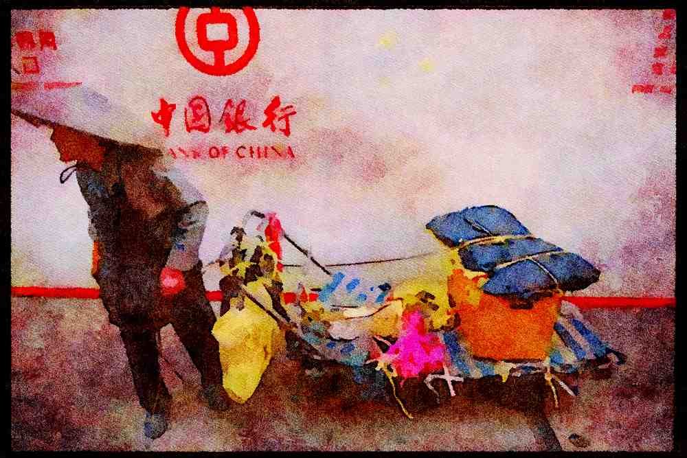 Hong Kong 279050 Street Delivery A4 Limited Edition Watercolour Print