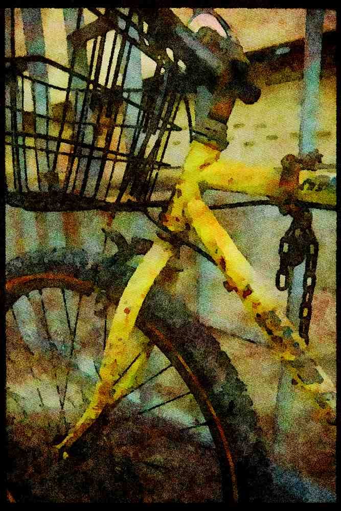 Hong Kong 279074 Street Bicycle A4 Limited Edition Watercolour Print