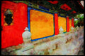 Hong Kong 279078 Ornamented Balcony A4 Limited Edition Watercolour Print