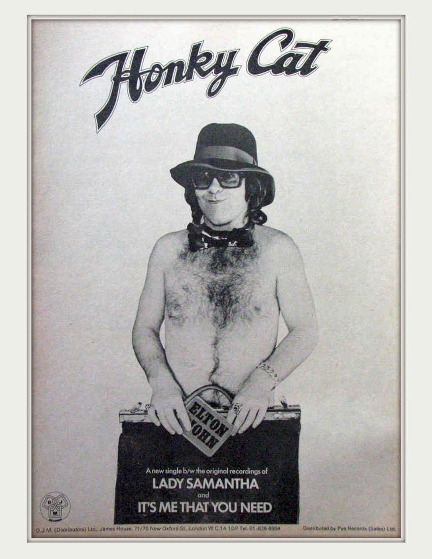 Honky Cat Elton Vintage Retro Advert Poster A4 Photo Print