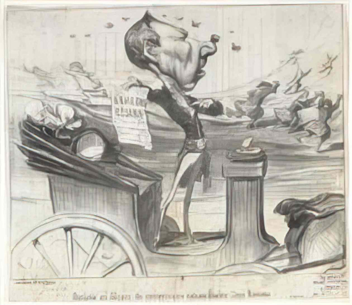 Honore Daumier arrival of the special commissioner in alsace coco rom Art A4 Photo Print