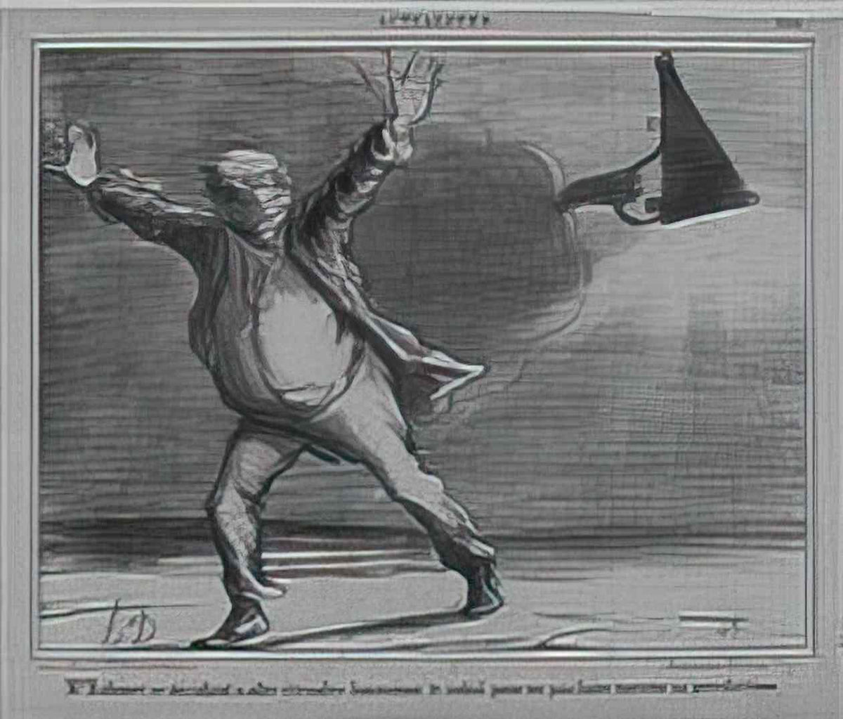Honore Daumier babinet deciding to go off the sun Art A4 Photo Print