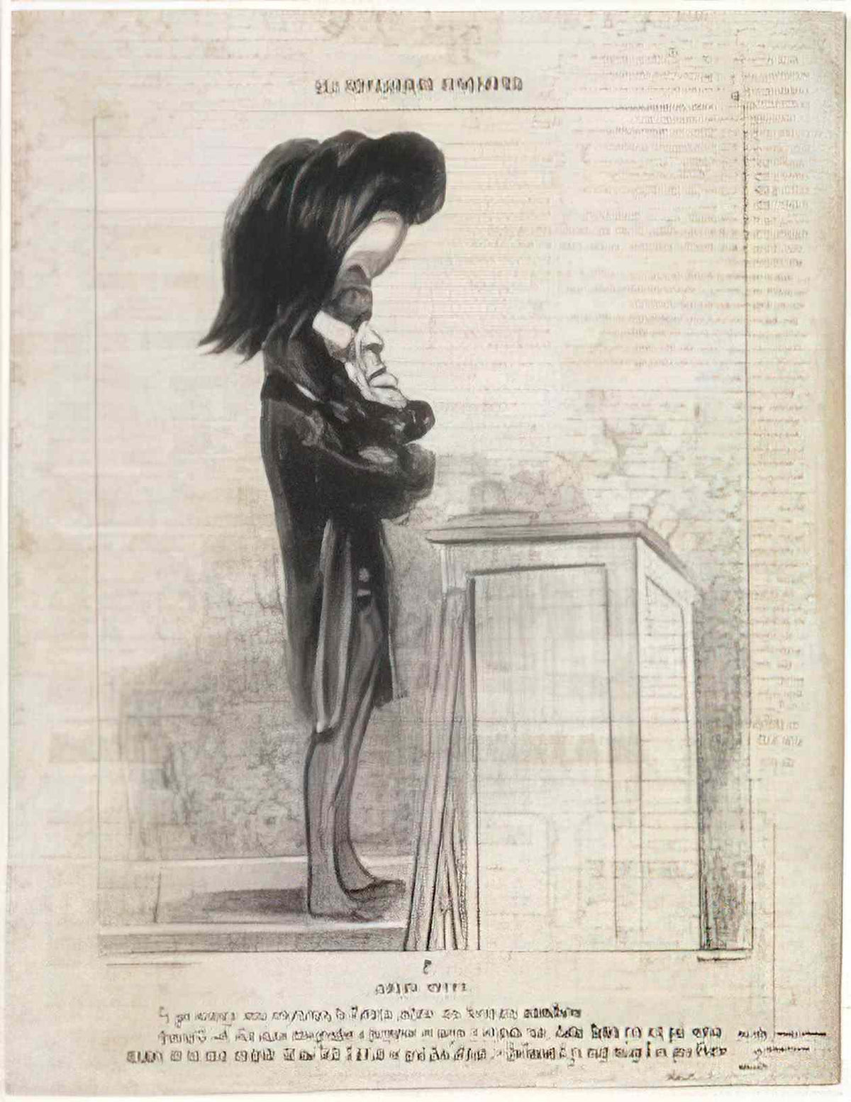 Honore Daumier jules favre Art A4 Photo Print