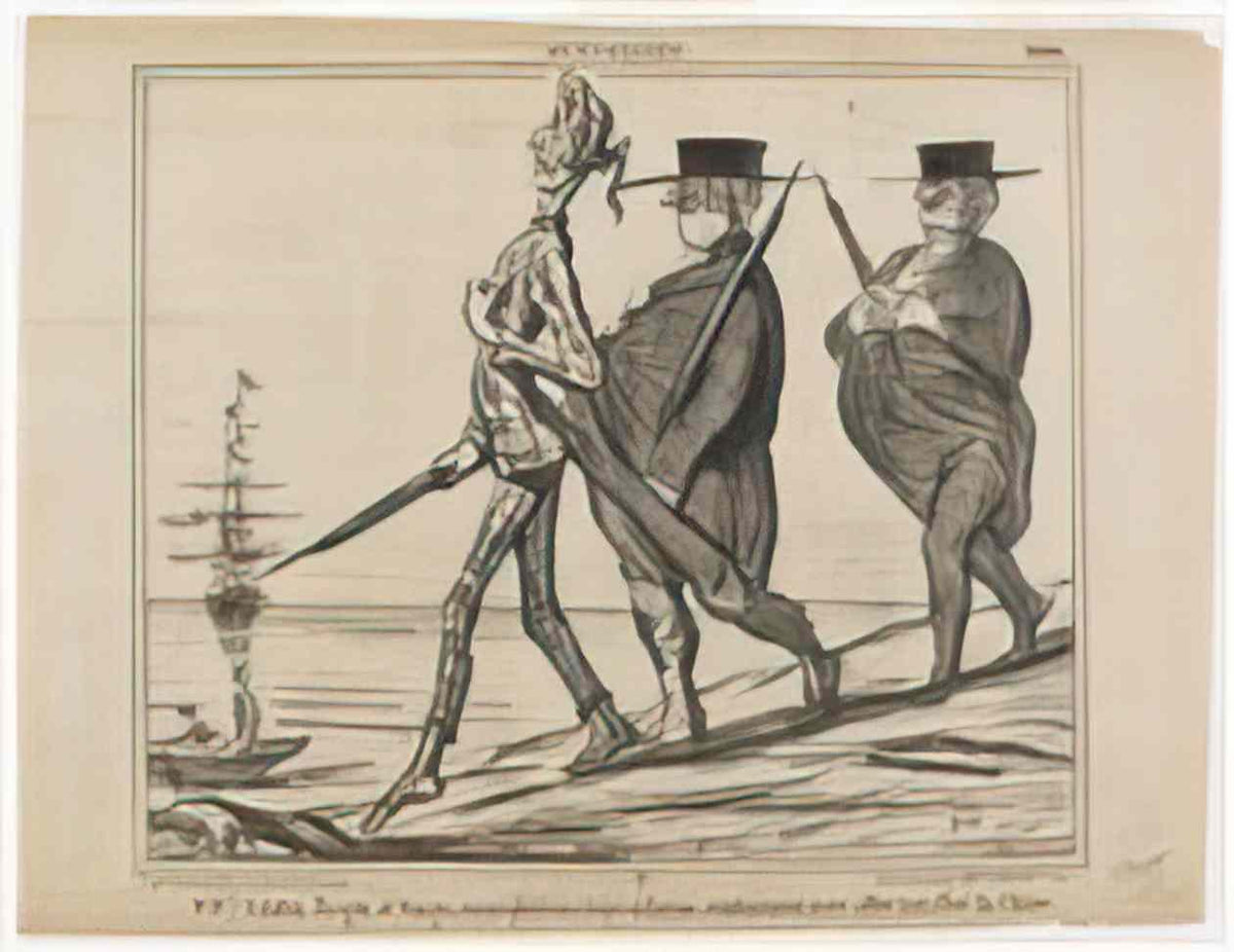 Honore Daumier mmrs cobden bright and sturges had nothing to do in eu Art A4 Photo Print