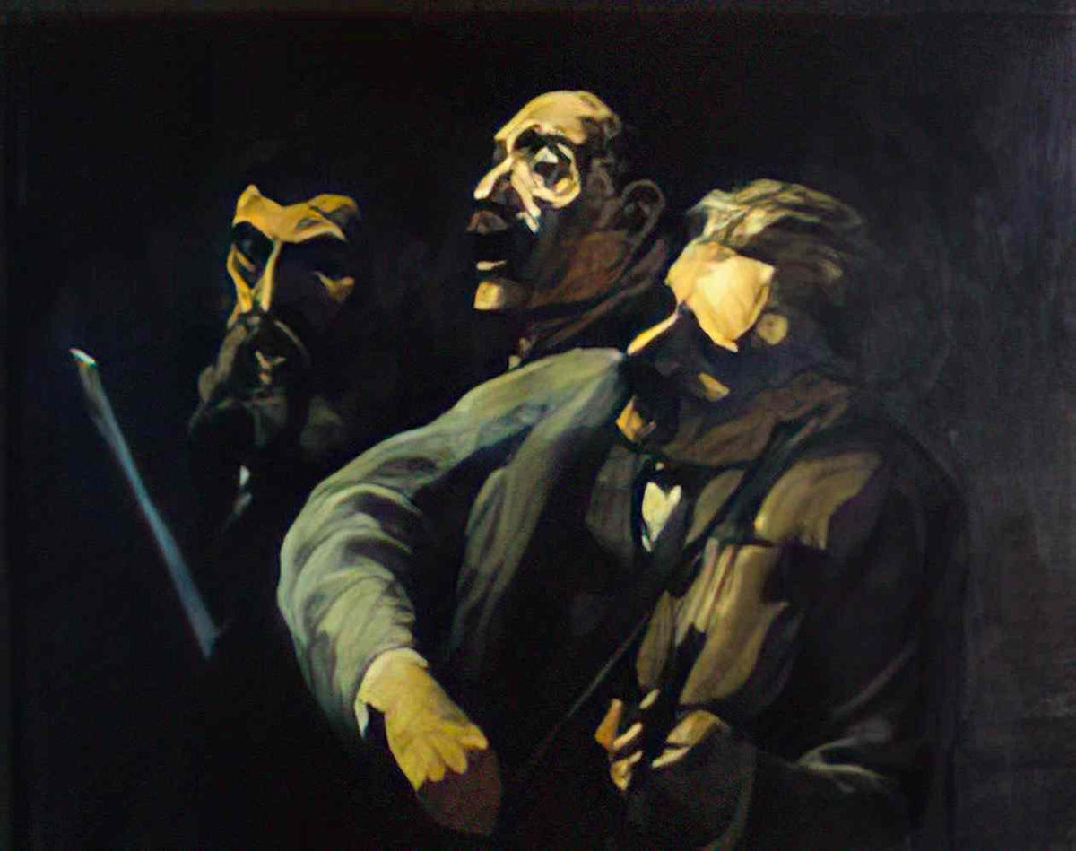 Honore Daumier singers in front of a desk Art A4 Photo Print