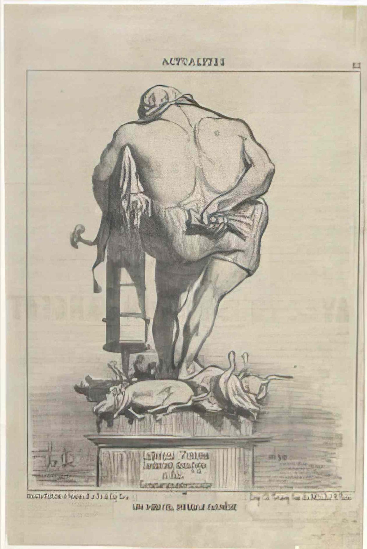 Honore Daumier fighters of circus Art A4 Photo Print