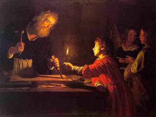 Honthorst Gerrit Van Childhood Of Christ 5 A4 Photo Print