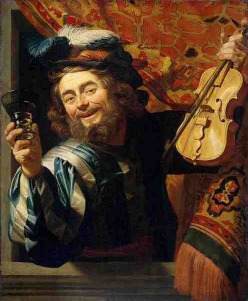 Honthorst Gerrit Van Honthorst 23Fiddler 5 A4 Photo Print