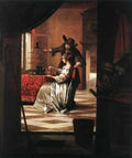 Hooch Pieter De Couple With Parrot A4 Photo Print