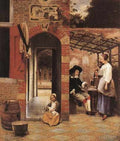 Hooch Pieter De Drinkers In The Bower A4 Photo Print