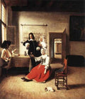 Hooch Pieter De Young Woman Drinking A4 Photo Print