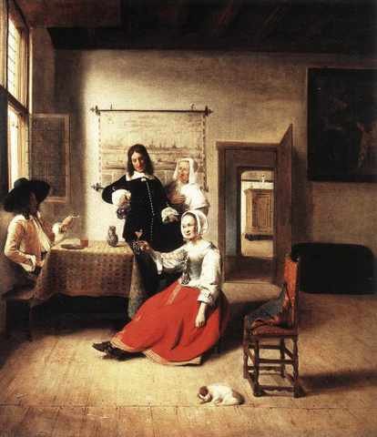 Hooch Pieter De Young Woman Drinking A4 Photo Print