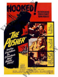 Hooked Pusher Cityscape Vintage Retro Advert Ads A4 Photo Print