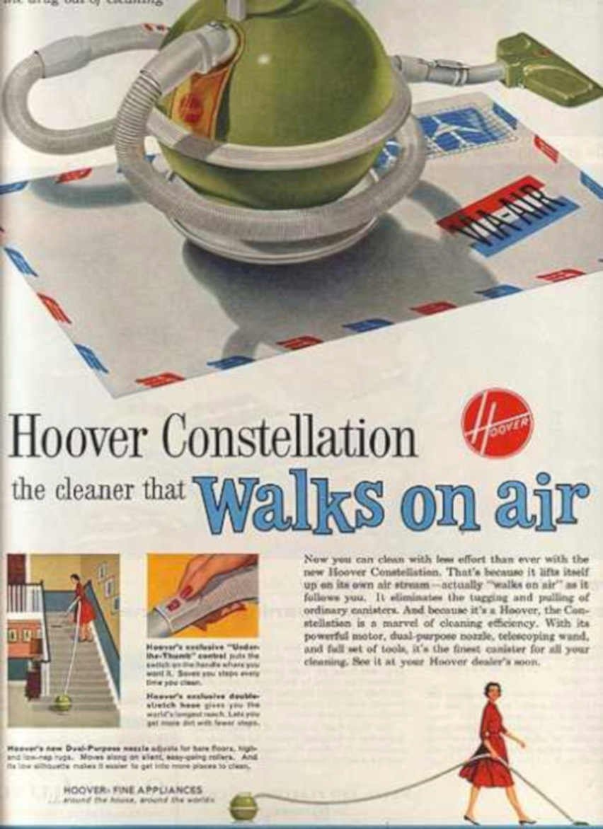 Hoover Constellation Vacuum Vintage Retro Advert Ads A4 Photo Print