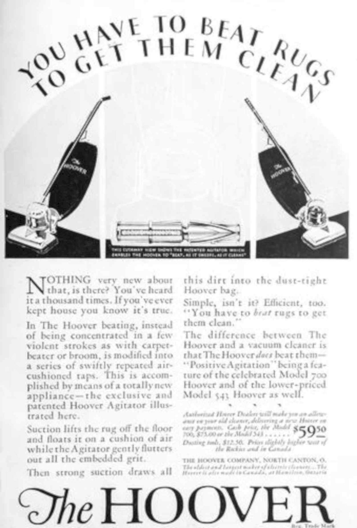 Hoover Model 543 Vintage Retro Advert Poster A4 Photo Print