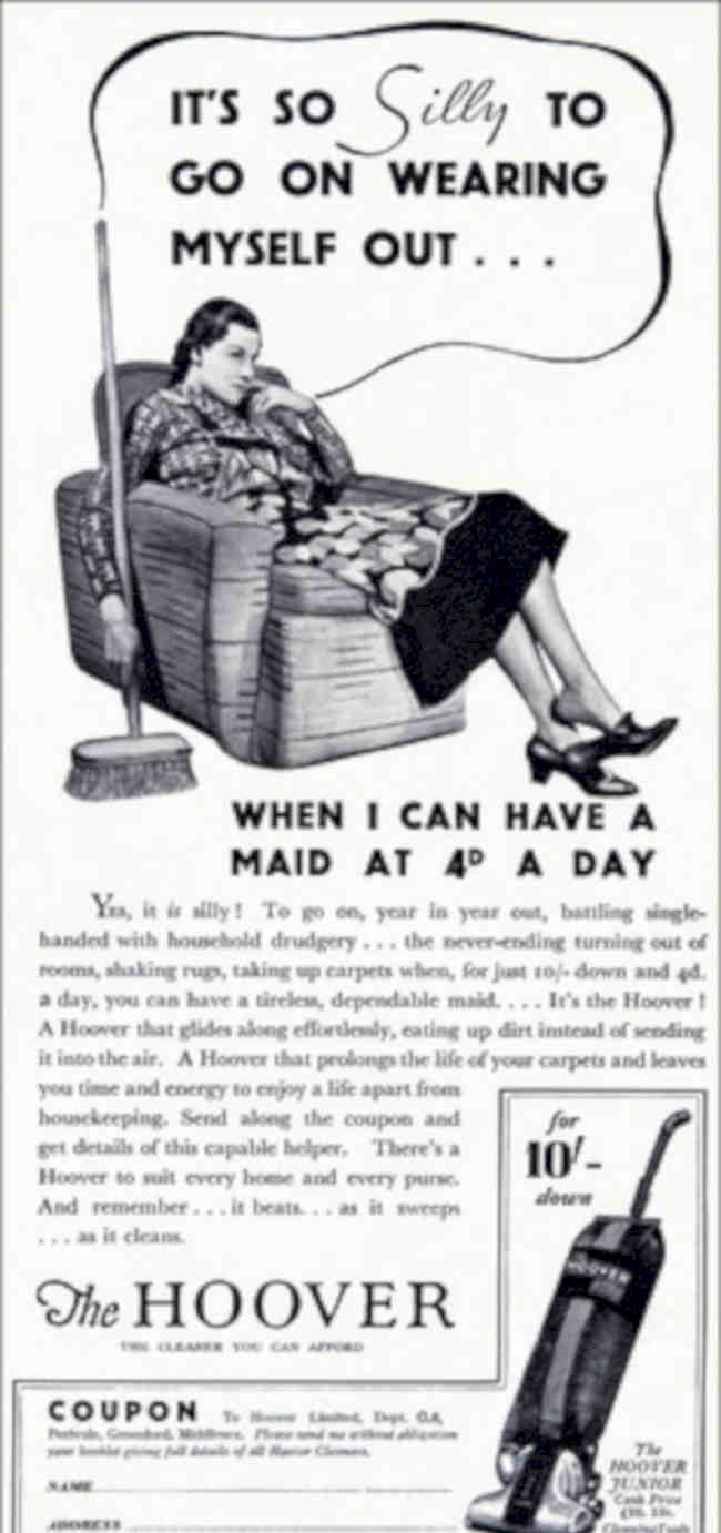 Hoover Vacuum 1920s Vintage Retro Advert Poster A4 Photo Print