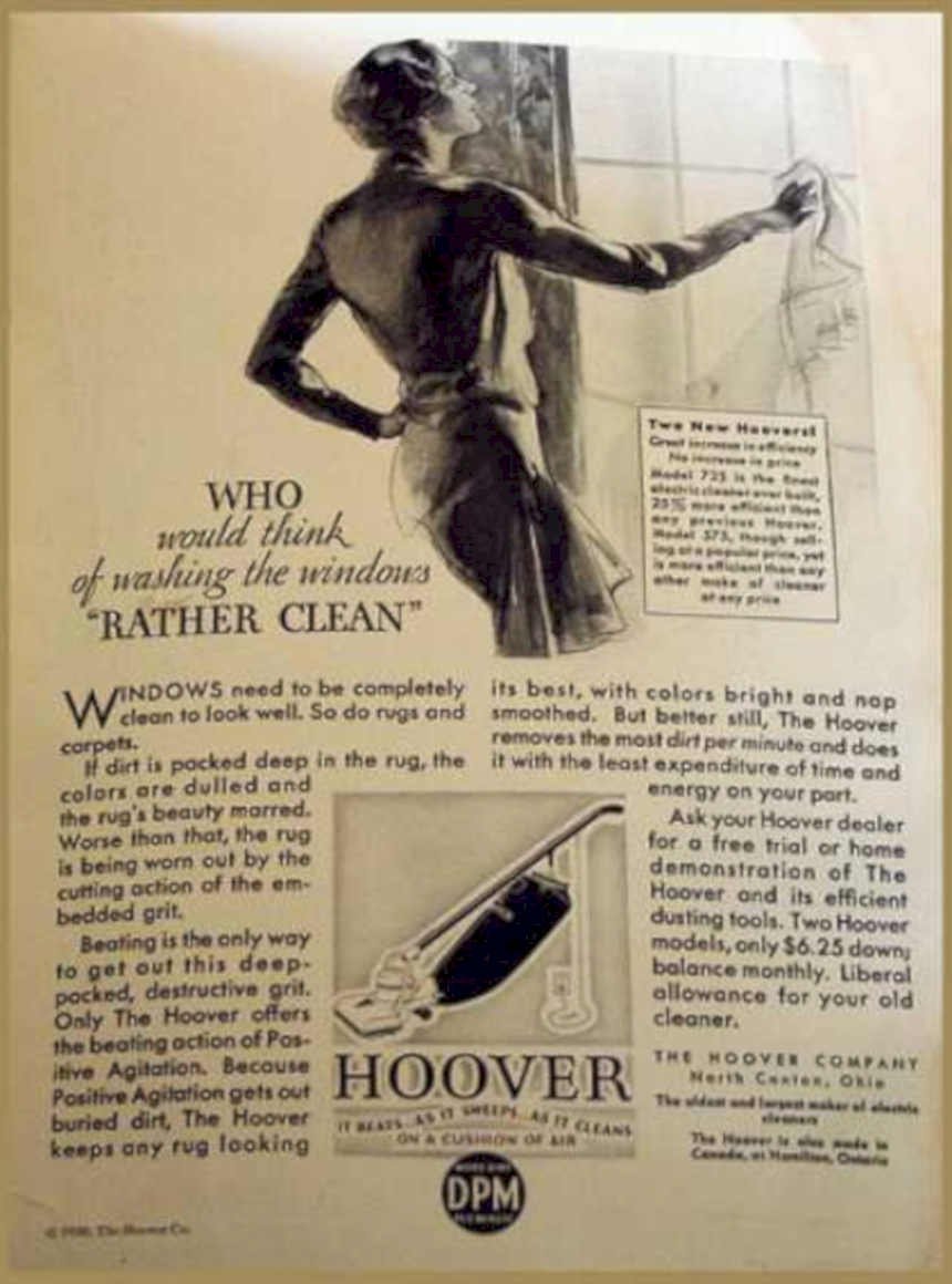 Hoover Windows Clean Vintage Retro Advert Ads A4 Photo Print