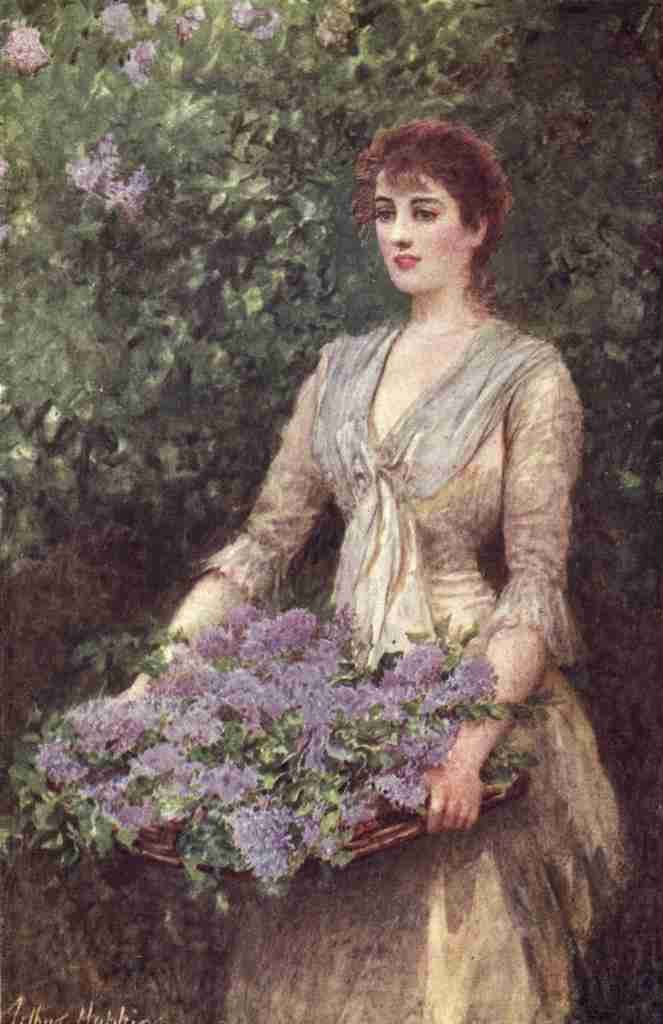 Hopkins Arthur 1848 1930 British Water colour Art 1904 Fresh from the Garden A4 Photo Print