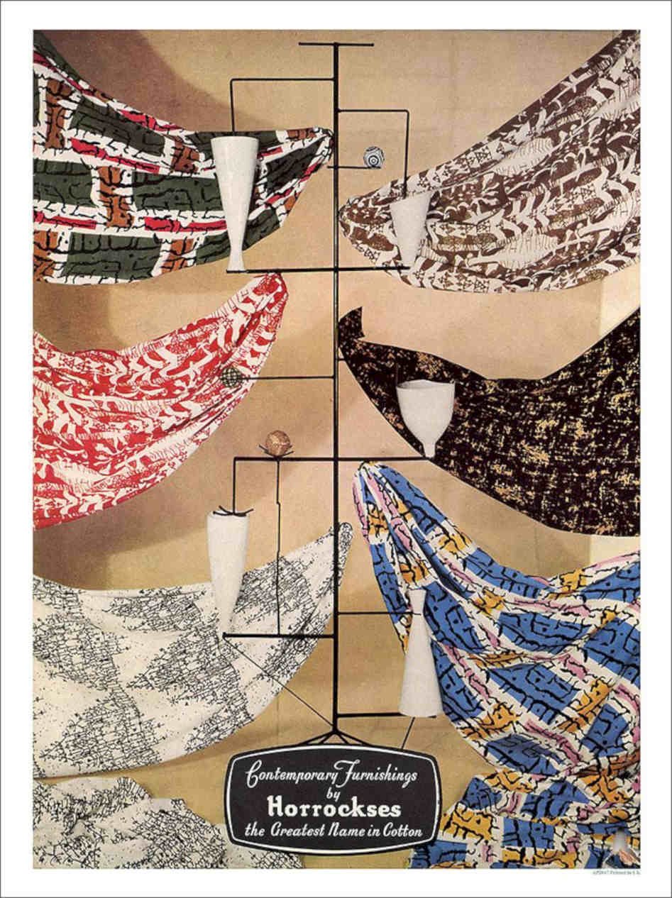 Horrockses Fabrics Vintage Retro Advert Poster A4 Photo Print