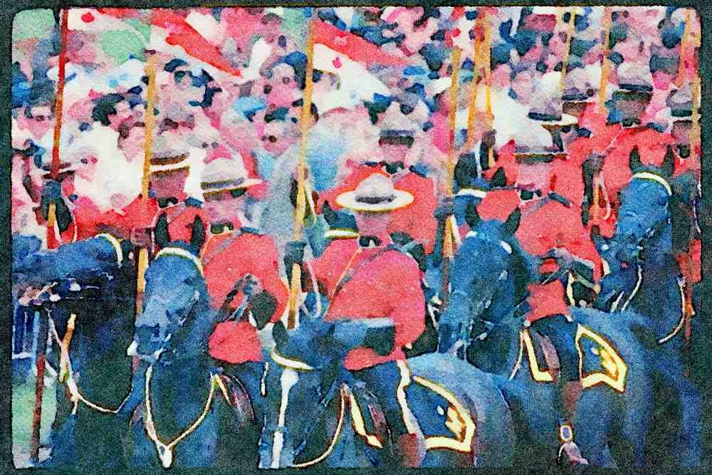 Horse 197005 R.C.M.P. Musical Ride A4 Limited Edition Watercolour Print
