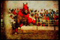 Horse 197007 Rodeo Acrobats A4 Limited Edition Watercolour Print