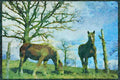 Horse 197022 Palominos A4 Limited Edition Watercolour Print